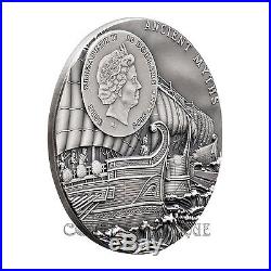 TROJAN HORSE Ancient Myths 2oz antiqued high-relief silver coin 2016 Free Watch