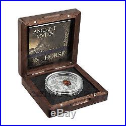 TROJAN HORSE Ancient Myths 2oz antiqued high-relief silver coin 2016 Free Watch