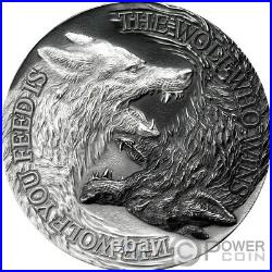 TWO WOLVES Wolf 1 Oz Silver Coin 2$ Niue 2021