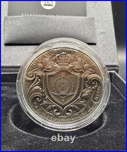 T & S Black Mark 2 oz Fine Silver Coin Niue 2026 With Diamond Complete Box COA