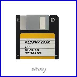 TechStalgic Coloured Retro Floppy Disk 2 oz Silver Coin 2024 Niue Sealed COA