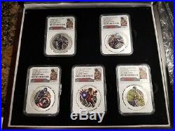 The Avengers Age of Ultron NIUE 2015 Proof PF69 9.99%Silver 5 coins proof set