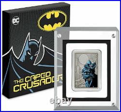 The Caped Crusader Kiss 2020 Niue 1oz Silver Coin $2 Batman DC Comics NGC PF70