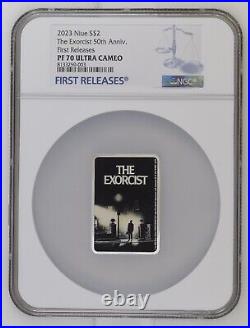 The Exorcist 50th Anniversary 2023 1oz $2 Silver Coin Niue NGC PF70 FR Pop 7