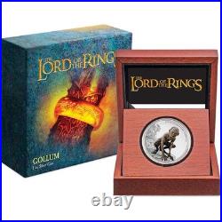 The Lord of the Rings Gollum Fine Silver Proof 2022 Niue COA SKUOPC22