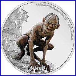 The Lord of the Rings Gollum Fine Silver Proof 2022 Niue COA SKUOPC22
