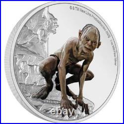 The Lord of the Rings Gollum Fine Silver Proof 2022 Niue COA SKUOPC22
