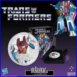 Transformers Starscream 1 Oz Silver Coin Niue 2023