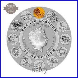 Twelve Labours of Hercules Nemean Lion 2 Oz 5$ Niue 2018 First coin with serie