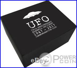 UFO ROSWELL INCIDENT 70th Anniversary Silver Coin 2$ Niue 2017
