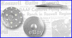 UFO ROSWELL INCIDENT 70th Anniversary Silver Coin 2$ Niue 2017 Shag Cameroon