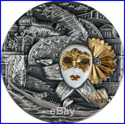 VENETIAN MASK Carnival 2 Oz Silver Coin 5$ Niue 2019 Christmas Sale