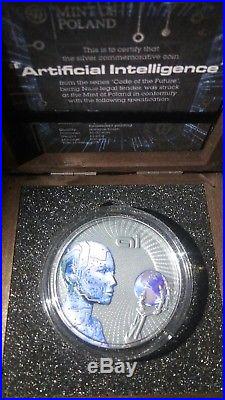 Very Rare 2016 Niue $2 Artificial Intelligence 2oz Silver Coin ONLY 500 MINTED