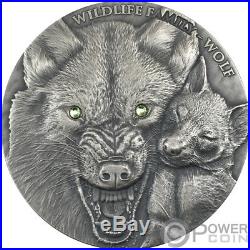 WOLF Wildlife Family 1 Oz Silver Coin 1$ Niue 2017