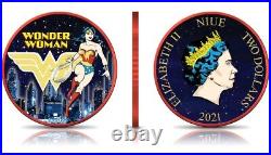 Wonder Woman Lady of the Night Colorized by Germania 1oz Silver Coin 2021 Niue