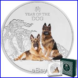 Year of the Dog German Shepherds 2018 Niue 1oz Silver Coin