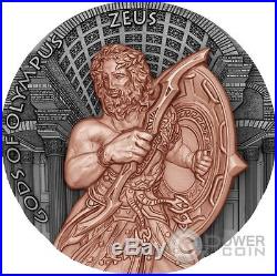 ZEUS Gods of Olympus 2 Oz Silver Coin 5$ Niue 2017